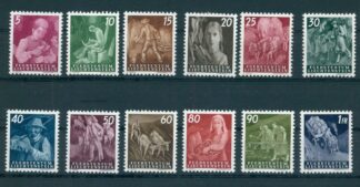 LIECHTENSTEIN, RURAL MOTIVS 1951, LIGHTLY HINGED SET