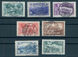 SWITZERLAND, MOUNTAIN VIEWS 1914-30, COMPLETE SET, SELECTED USED EXAMPLES