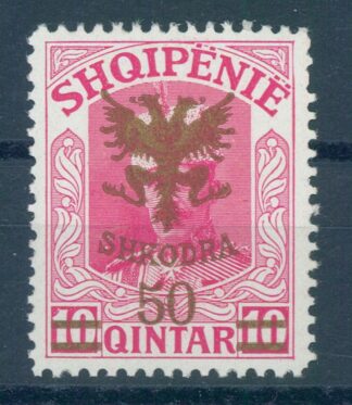 ALBANIA, OVERPRINT 1920, 50 on 10 QUINDAR NH