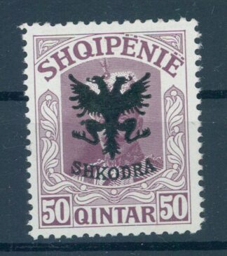 ALBANIA, OVERPRINT 1920, 50 QUINDAR NH