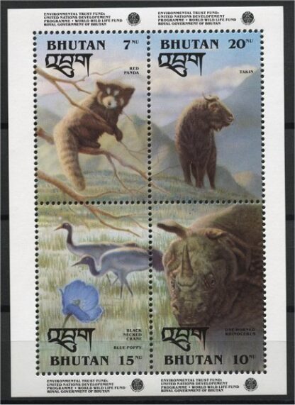 BHUTAN, SMALL PANDA, ANIMALS / NATURE PROTECTION 1993
