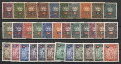 LIECHTENSTEIN, OFFICIALS 3 DIFFERENT SETS 1950-76 MNH