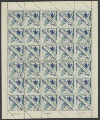 MONACO, 3 DIFFERENT SE-TENANT SHEETS TRIANGLES TRANSPORTS FROM 1953-54 <i> MONACO, 3 VERSCHIEDENE BOGEN DREIECKSMARKEN MIT ZUSAMMENHÄNGENDEN VERKEHRSMOTIVEN alt/neu</i>