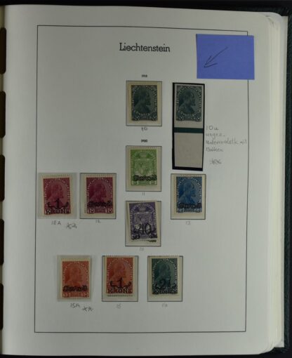 LIECHTENSTEIN EXCELLENT COLLECTION 1912/2000 TWO LIGHTHOUSE ALBUMS /<i>LIECHTENSTEIN – AUSGEZEICHNETE SAMMLUNG 1912/2000 IN ZWEI LEUCHTTURM-ALBEN ungebraucht oder postfrisch</i> - Image 5