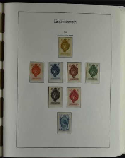LIECHTENSTEIN EXCELLENT COLLECTION 1912/2000 TWO LIGHTHOUSE ALBUMS /<i>LIECHTENSTEIN – AUSGEZEICHNETE SAMMLUNG 1912/2000 IN ZWEI LEUCHTTURM-ALBEN ungebraucht oder postfrisch</i> - Image 6