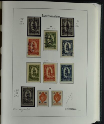 LIECHTENSTEIN EXCELLENT COLLECTION 1912/2000 TWO LIGHTHOUSE ALBUMS /<i>LIECHTENSTEIN – AUSGEZEICHNETE SAMMLUNG 1912/2000 IN ZWEI LEUCHTTURM-ALBEN ungebraucht oder postfrisch</i> - Image 8