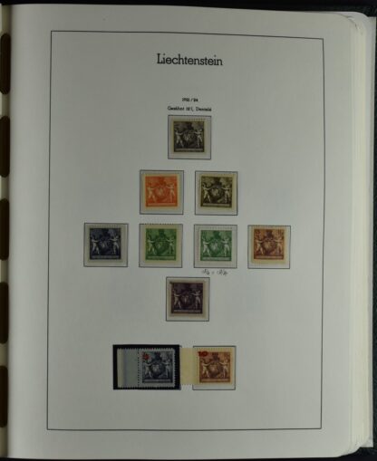 LIECHTENSTEIN EXCELLENT COLLECTION 1912/2000 TWO LIGHTHOUSE ALBUMS /<i>LIECHTENSTEIN – AUSGEZEICHNETE SAMMLUNG 1912/2000 IN ZWEI LEUCHTTURM-ALBEN ungebraucht oder postfrisch</i> - Image 10
