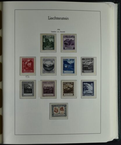 LIECHTENSTEIN EXCELLENT COLLECTION 1912/2000 TWO LIGHTHOUSE ALBUMS /<i>LIECHTENSTEIN – AUSGEZEICHNETE SAMMLUNG 1912/2000 IN ZWEI LEUCHTTURM-ALBEN ungebraucht oder postfrisch</i> - Image 14
