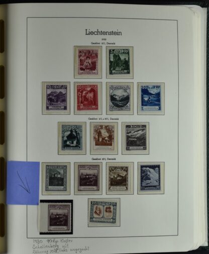 LIECHTENSTEIN EXCELLENT COLLECTION 1912/2000 TWO LIGHTHOUSE ALBUMS /<i>LIECHTENSTEIN – AUSGEZEICHNETE SAMMLUNG 1912/2000 IN ZWEI LEUCHTTURM-ALBEN ungebraucht oder postfrisch</i> - Image 15