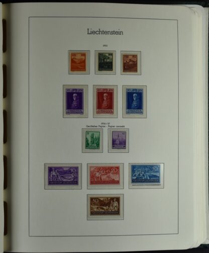 LIECHTENSTEIN EXCELLENT COLLECTION 1912/2000 TWO LIGHTHOUSE ALBUMS /<i>LIECHTENSTEIN – AUSGEZEICHNETE SAMMLUNG 1912/2000 IN ZWEI LEUCHTTURM-ALBEN ungebraucht oder postfrisch</i> - Image 18