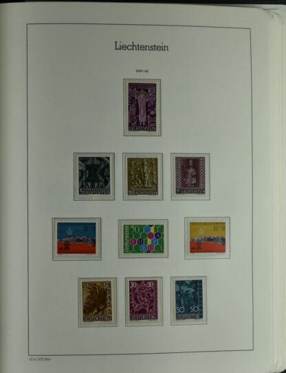 LIECHTENSTEIN EXCELLENT COLLECTION 1912/2000 TWO LIGHTHOUSE ALBUMS /<i>LIECHTENSTEIN – AUSGEZEICHNETE SAMMLUNG 1912/2000 IN ZWEI LEUCHTTURM-ALBEN ungebraucht oder postfrisch</i> - Image 40