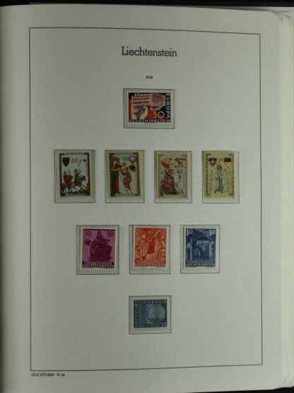 LIECHTENSTEIN EXCELLENT COLLECTION 1912/2000 TWO LIGHTHOUSE ALBUMS /<i>LIECHTENSTEIN – AUSGEZEICHNETE SAMMLUNG 1912/2000 IN ZWEI LEUCHTTURM-ALBEN ungebraucht oder postfrisch</i> - Image 44