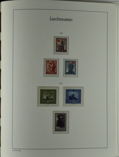LIECHTENSTEIN EXCELLENT COLLECTION 1912/2000 TWO LIGHTHOUSE ALBUMS /<i>LIECHTENSTEIN – AUSGEZEICHNETE SAMMLUNG 1912/2000 IN ZWEI LEUCHTTURM-ALBEN ungebraucht oder postfrisch</i> - Image 52
