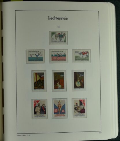 LIECHTENSTEIN EXCELLENT COLLECTION 1912/2000 TWO LIGHTHOUSE ALBUMS /<i>LIECHTENSTEIN – AUSGEZEICHNETE SAMMLUNG 1912/2000 IN ZWEI LEUCHTTURM-ALBEN ungebraucht oder postfrisch</i> - Image 68