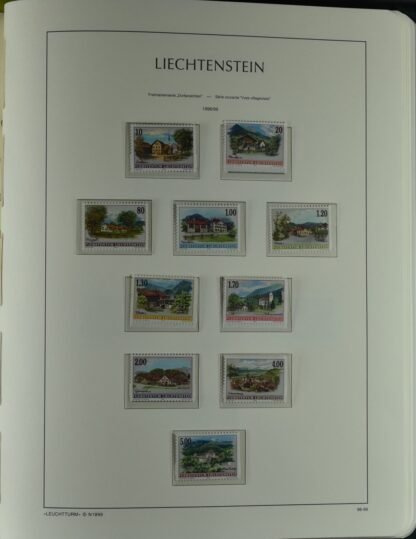 LIECHTENSTEIN EXCELLENT COLLECTION 1912/2000 TWO LIGHTHOUSE ALBUMS /<i>LIECHTENSTEIN – AUSGEZEICHNETE SAMMLUNG 1912/2000 IN ZWEI LEUCHTTURM-ALBEN ungebraucht oder postfrisch</i> - Image 77