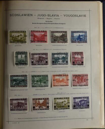 YUGOSLAVIA, FINE COLLECTION 1918-USED WITH MANY BETTER IN OLD SCHAUBEK ALBUM /   - Image 2
