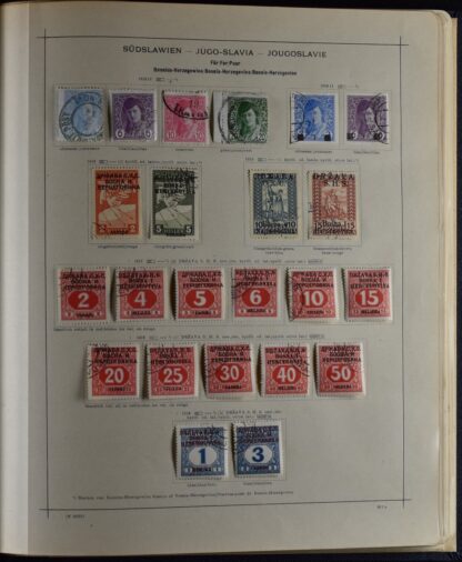 YUGOSLAVIA, FINE COLLECTION 1918-USED WITH MANY BETTER IN OLD SCHAUBEK ALBUM /   - Image 53
