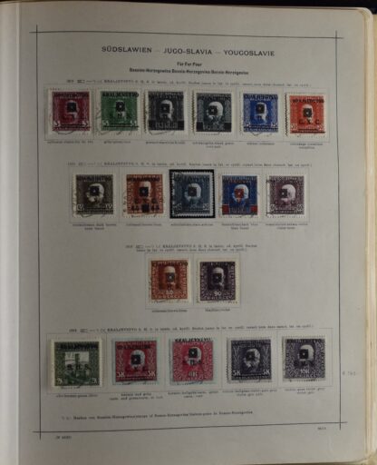 YUGOSLAVIA, FINE COLLECTION 1918-USED WITH MANY BETTER IN OLD SCHAUBEK ALBUM /   - Image 52