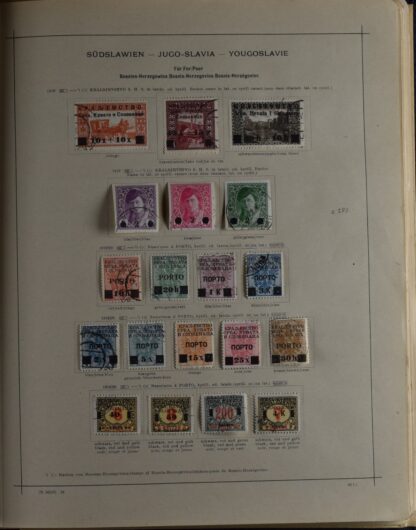 YUGOSLAVIA, FINE COLLECTION 1918-USED WITH MANY BETTER IN OLD SCHAUBEK ALBUM /   - Image 51