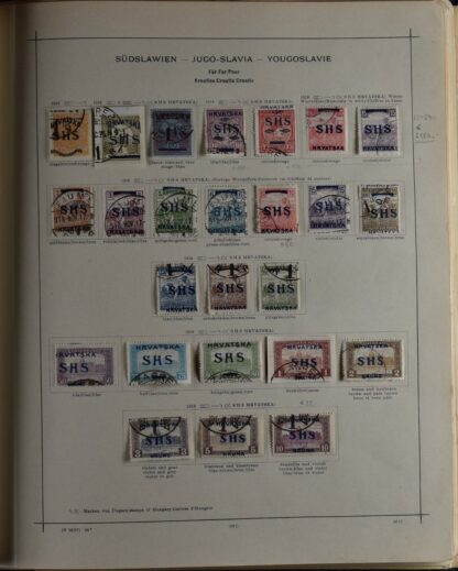 YUGOSLAVIA, FINE COLLECTION 1918-USED WITH MANY BETTER IN OLD SCHAUBEK ALBUM /   - Image 50