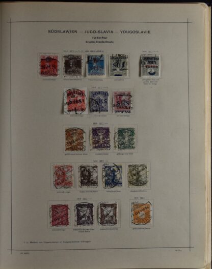 YUGOSLAVIA, FINE COLLECTION 1918-USED WITH MANY BETTER IN OLD SCHAUBEK ALBUM /   - Image 49