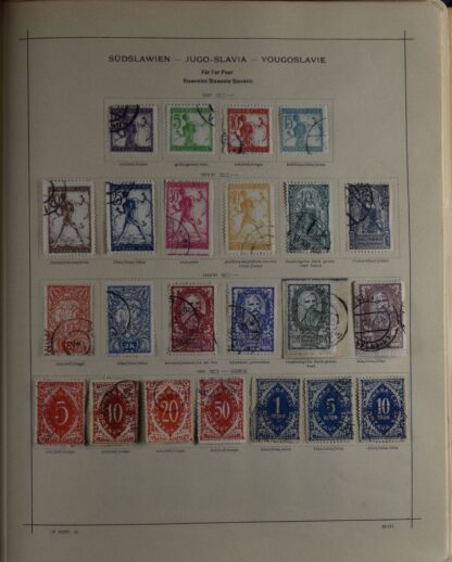 YUGOSLAVIA, FINE COLLECTION 1918-USED WITH MANY BETTER IN OLD SCHAUBEK ALBUM /   - Image 47