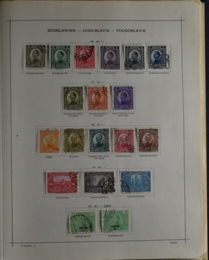 YUGOSLAVIA, FINE COLLECTION 1918-USED WITH MANY BETTER IN OLD SCHAUBEK ALBUM /   - Image 45