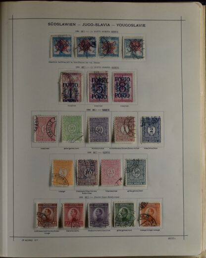 YUGOSLAVIA, FINE COLLECTION 1918-USED WITH MANY BETTER IN OLD SCHAUBEK ALBUM /   - Image 44