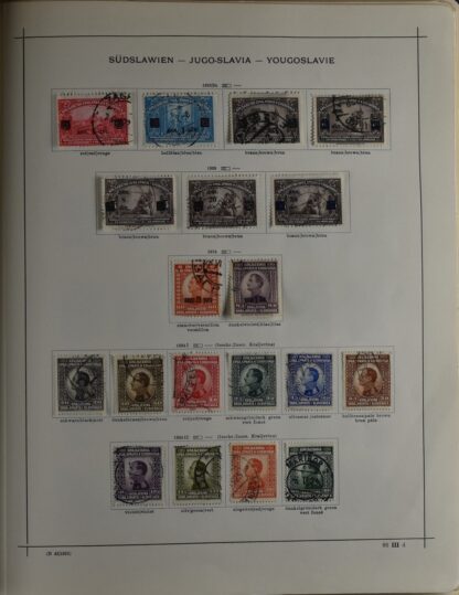 YUGOSLAVIA, FINE COLLECTION 1918-USED WITH MANY BETTER IN OLD SCHAUBEK ALBUM /   - Image 43
