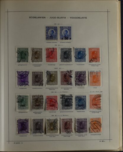YUGOSLAVIA, FINE COLLECTION 1918-USED WITH MANY BETTER IN OLD SCHAUBEK ALBUM /   - Image 42