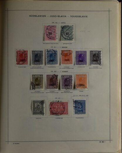 YUGOSLAVIA, FINE COLLECTION 1918-USED WITH MANY BETTER IN OLD SCHAUBEK ALBUM /   - Image 41