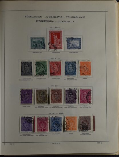 YUGOSLAVIA, FINE COLLECTION 1918-USED WITH MANY BETTER IN OLD SCHAUBEK ALBUM /   - Image 40