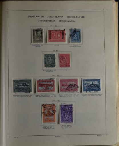 YUGOSLAVIA, FINE COLLECTION 1918-USED WITH MANY BETTER IN OLD SCHAUBEK ALBUM /   - Image 39