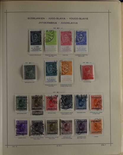 YUGOSLAVIA, FINE COLLECTION 1918-USED WITH MANY BETTER IN OLD SCHAUBEK ALBUM /   - Image 38