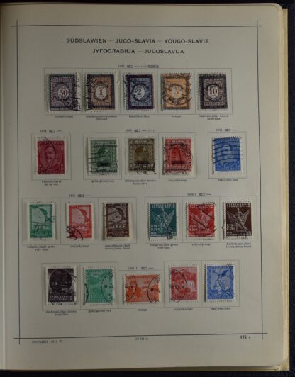 YUGOSLAVIA, FINE COLLECTION 1918-USED WITH MANY BETTER IN OLD SCHAUBEK ALBUM /   - Image 37