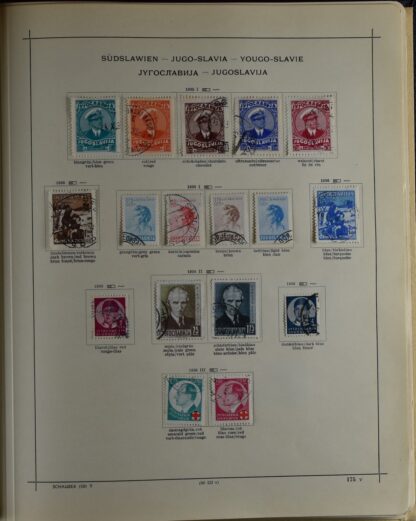 YUGOSLAVIA, FINE COLLECTION 1918-USED WITH MANY BETTER IN OLD SCHAUBEK ALBUM /   - Image 34