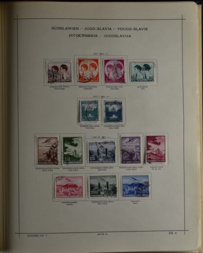 YUGOSLAVIA, FINE COLLECTION 1918-USED WITH MANY BETTER IN OLD SCHAUBEK ALBUM /   - Image 33