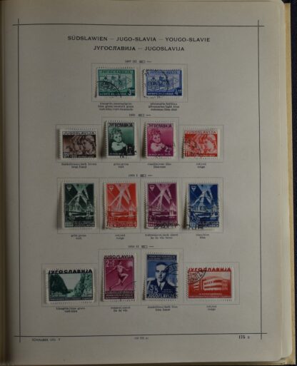 YUGOSLAVIA, FINE COLLECTION 1918-USED WITH MANY BETTER IN OLD SCHAUBEK ALBUM /   - Image 31