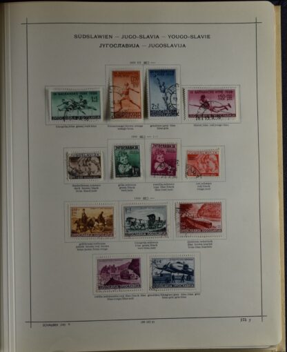 YUGOSLAVIA, FINE COLLECTION 1918-USED WITH MANY BETTER IN OLD SCHAUBEK ALBUM /   - Image 30