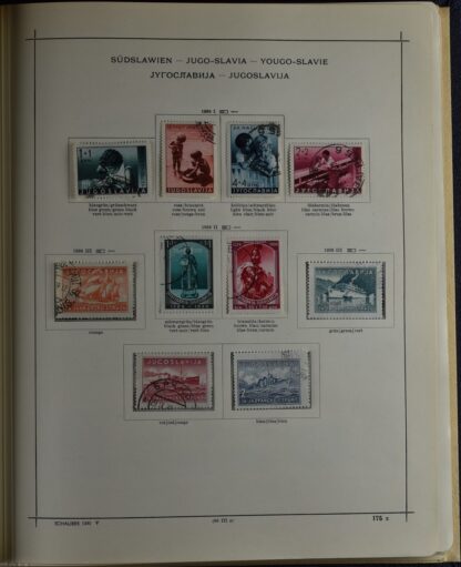 YUGOSLAVIA, FINE COLLECTION 1918-USED WITH MANY BETTER IN OLD SCHAUBEK ALBUM /   - Image 29