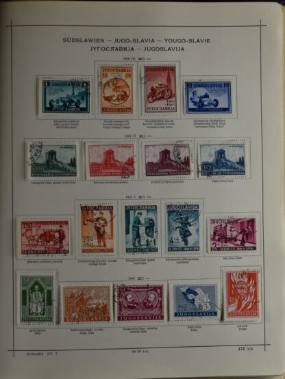 YUGOSLAVIA, FINE COLLECTION 1918-USED WITH MANY BETTER IN OLD SCHAUBEK ALBUM /   - Image 28