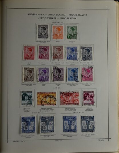 YUGOSLAVIA, FINE COLLECTION 1918-USED WITH MANY BETTER IN OLD SCHAUBEK ALBUM /   - Image 27