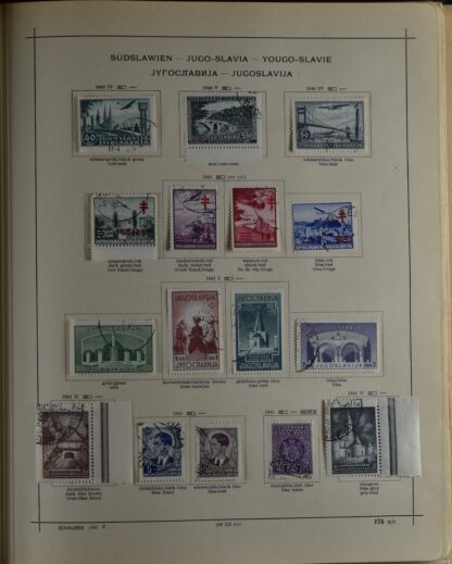 YUGOSLAVIA, FINE COLLECTION 1918-USED WITH MANY BETTER IN OLD SCHAUBEK ALBUM /   - Image 26
