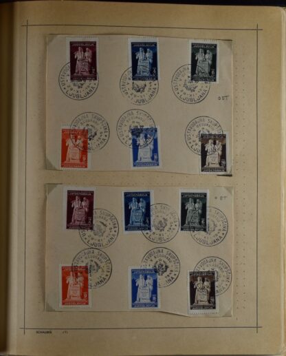 YUGOSLAVIA, FINE COLLECTION 1918-USED WITH MANY BETTER IN OLD SCHAUBEK ALBUM /   - Image 21