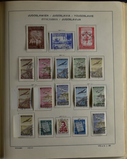 YUGOSLAVIA, FINE COLLECTION 1918-USED WITH MANY BETTER IN OLD SCHAUBEK ALBUM /   - Image 19