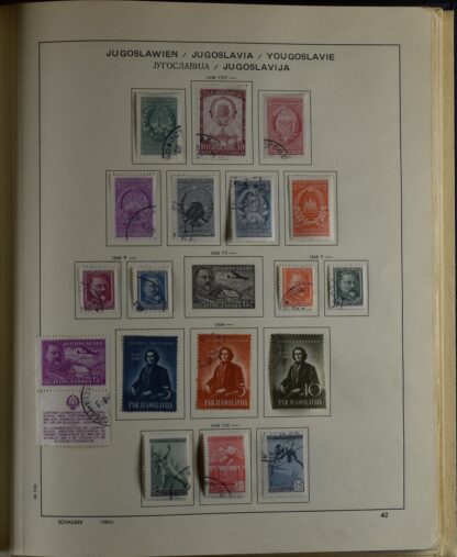 YUGOSLAVIA, FINE COLLECTION 1918-USED WITH MANY BETTER IN OLD SCHAUBEK ALBUM /   - Image 16