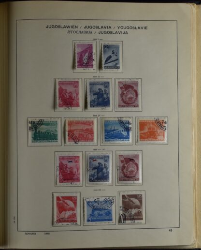 YUGOSLAVIA, FINE COLLECTION 1918-USED WITH MANY BETTER IN OLD SCHAUBEK ALBUM /   - Image 15