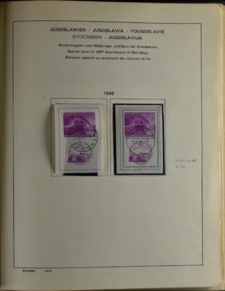 YUGOSLAVIA, FINE COLLECTION 1918-USED WITH MANY BETTER IN OLD SCHAUBEK ALBUM /  