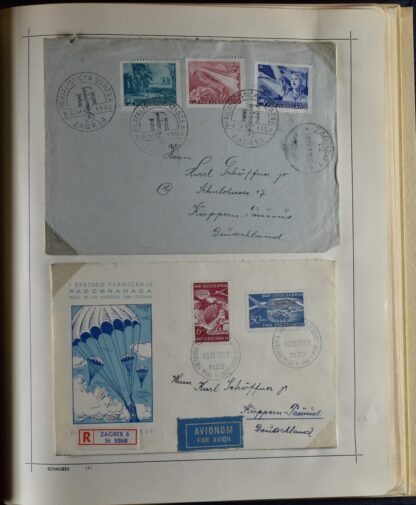 YUGOSLAVIA, FINE COLLECTION 1918-USED WITH MANY BETTER IN OLD SCHAUBEK ALBUM /   - Image 6