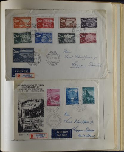 YUGOSLAVIA, FINE COLLECTION 1918-USED WITH MANY BETTER IN OLD SCHAUBEK ALBUM /   - Image 5